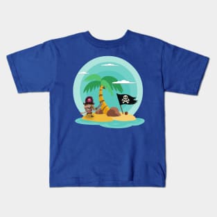 Pirate on his island Kids T-Shirt